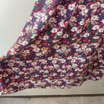 Natural Life Red Blue Floral Smocked Midi Ruffle Dress Summer Size M/L Boho Photo 3