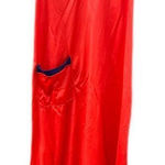 Vintage size medium oversized maxi lounge beach cruise ship 100% nylon dress Orange Photo 0