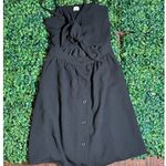 Aritzia  Wilfred Black Tie Front Cut Out Mini Dress Size 0 Photo 0