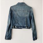 2B bebe Women's Blue Medium Wash Button Stretch Fitted Denim Jacket Size M Photo 1