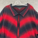 Ming Wang Long Sleeve Sweater Cardigan Collared Rhinestone Black Red Women's 3XL Photo 1