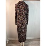 MANGO Flowy Floral Printed Maxi Dress. Size 6 Black Photo 2