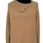 J.Jill | Medium | Confetti Speckled Fold Over Cowl Neck Knit Pullover Sweater Photo 0