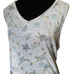 Laura Scott Vintage Steele Blue Boho Hippie Witchy Cottagecore Floral Maxi Dress Photo 1