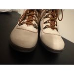Josef Seibel Womens Leather White Lace Up Zip Stitched Combat Boots sz 37 Photo 8