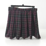 Hot Topic  Plaid Pleated Skirt Medium Black Pink Mini School Dark Academia Goth Photo 1