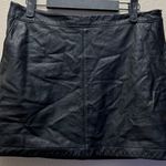 Joie  A-Line Mini Skirt Black 100% Lamb Leather Cocktail Party Size 8 Photo 1