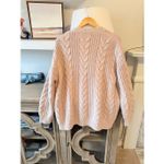 Jenni Kayne Cable Fisherman Cocoon Cardigan in blush pink Size XXS (oversized) Photo 4
