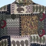 American Vintage Vtg Y2K Fashion Bug Patchwork Maximalist Paisley Bohemian Blazer Jacket 18/20 Photo 3