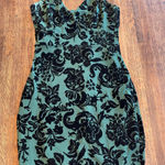 Privy  Green Dress with Velvet Flowers - Size XS Photo 0