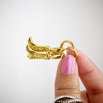 Stainless Steel Gold Cowboy Boot Earrings Photo 1