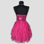 Forever 21  Lace Tulle Bustier Mini Dress Hot Pink Large Photo 1