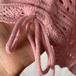 Jolie & Joy Pullover Crochet Knit Long Sleeve Sweater Top Junior's Pink Large Size undefined Photo 5