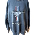 Vintage Navy Blue Ford Mustang Oversized Crewneck Sweatshirt Fit Medium Large Photo 0