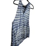 Obey Blue & White Sleeveless Large Arm Hole With Pockets Size Small Mini Dress. Photo 3