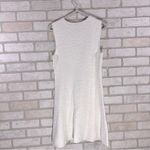 Theory Nikayla Mega White Jacquard Sleeveless Fit and Flare Dress Size M Photo 4