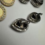 Rhinestone Clip On Earrings Lot Of 4 Women’s Costume Mix Great For Parties Photo 5