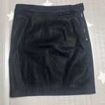 J Brand Black Coated Denim Stretch High Rise Pencil Skirt Fearless Photo 0