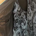 Alex Evenings 2 PC SET Blazer & Tank Sparkly Paisley Metallic Dressy Cocktail MD Photo 4