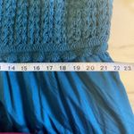 Lane Bryant Plus Size 18 Crochet Front Sun Dress Teal Bohemian Minimalist Knit Photo 11