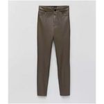 ZARA ✨ Faux Leather Legging in Light Brown Sz Large✨ Photo 4