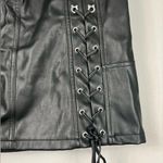 Karl Lagerfeld NWOT  Paris Faux Leather Lace Up Mini Skirt Black Size 4 Photo 7