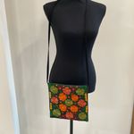 El Huarache vintage crossbody Orange Maroon and Green floral purse Photo 8