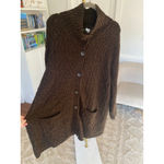 Catherines  Brown Wool Longline Duster Cardigan Quiet Luxury 3X Cozy Soft Photo 3
