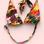 Cute B. Swim geometric micro bikini halter tie triangle swim beach top tropical Pink Size M Photo 0