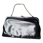 Vintage La France Small Silver Evening Purse Bag Clutch Handbag Chain Handle 60s Photo 0