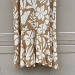Abel the label  Maxi Dress Floral White Tan Spaghetti Strap Size XL Photo 3