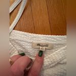 Madewell  Apron White Seersucker Top, Size XL Photo 3