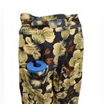 Floral Corduroy Dressy Pants Pockets White Photo 4