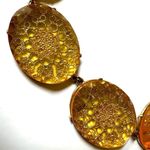 yellow and gold tone cut out statement necklace Photo 4