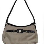 Rosetti tan and brown bag braided leather strap compartments & pockets purse Photo 0