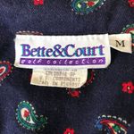 Vintage Bette & Court Golf Collection Jacket Med Navy Pailey Front Zip P… Size undefined Photo 9