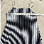 Elizabeth and James Jewel Midi Dress Women's 10 Navy White Striped Shift Ruffle Photo 9