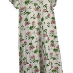 Crabtree & Evelyn Floral White Pink Cotton nightgown long granny cottage classic Size L Photo 0