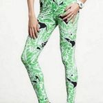 Alo Yoga  Airbrush Palm Print Leggings. Green Glow Photo 0