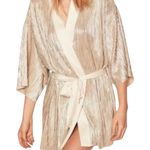 Victoria's Secret  SHINE PLEATED‎ KIMONO ROBE Gold Size XS / Small Photo 0