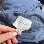 American Eagle Women’s Blue Zip-Up Hoodie with Floral Design Photo 7