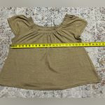 Philosophy  100% Linen Scoop Neck Peasant Top Blouse Size Large brown tan Photo 6