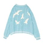 Taylor Swift 1989 Taylor’s Version Blue White Seagull Cardigan  Swiftie XL XXL Photo 0