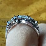 Natural Aquamarine Tanzanite Sterling Silver Ring Size 6 Photo 1