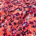 Charlotte Russe Womens M Shorts High Rise Ditzy Floral Orange Purple Pleated Photo 4