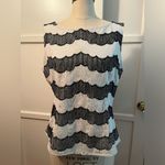 B&W Lace Shell•Sz L Black Size L Photo 1