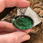 Chrome Diopside Silver Jewelry Pendant Green Photo 4