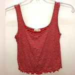 Heart and Hips Cute Junior Red Striped Crop Top Size Small Photo 0