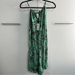 Raga  Sze S Green Black Printed Romper One Piece Boho Resortwear Vacation Cruise Photo 6