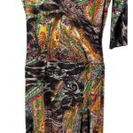 Laura Max‎ Women's Maxi Dress L Multicolor Paisley Print V Photo 2